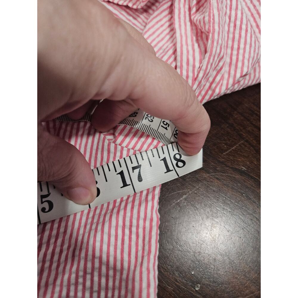 J.Crew Pink White Seersucker Blazer Jacket Sample Size 4 Cotton Preppy Career - Picture 6 of 7